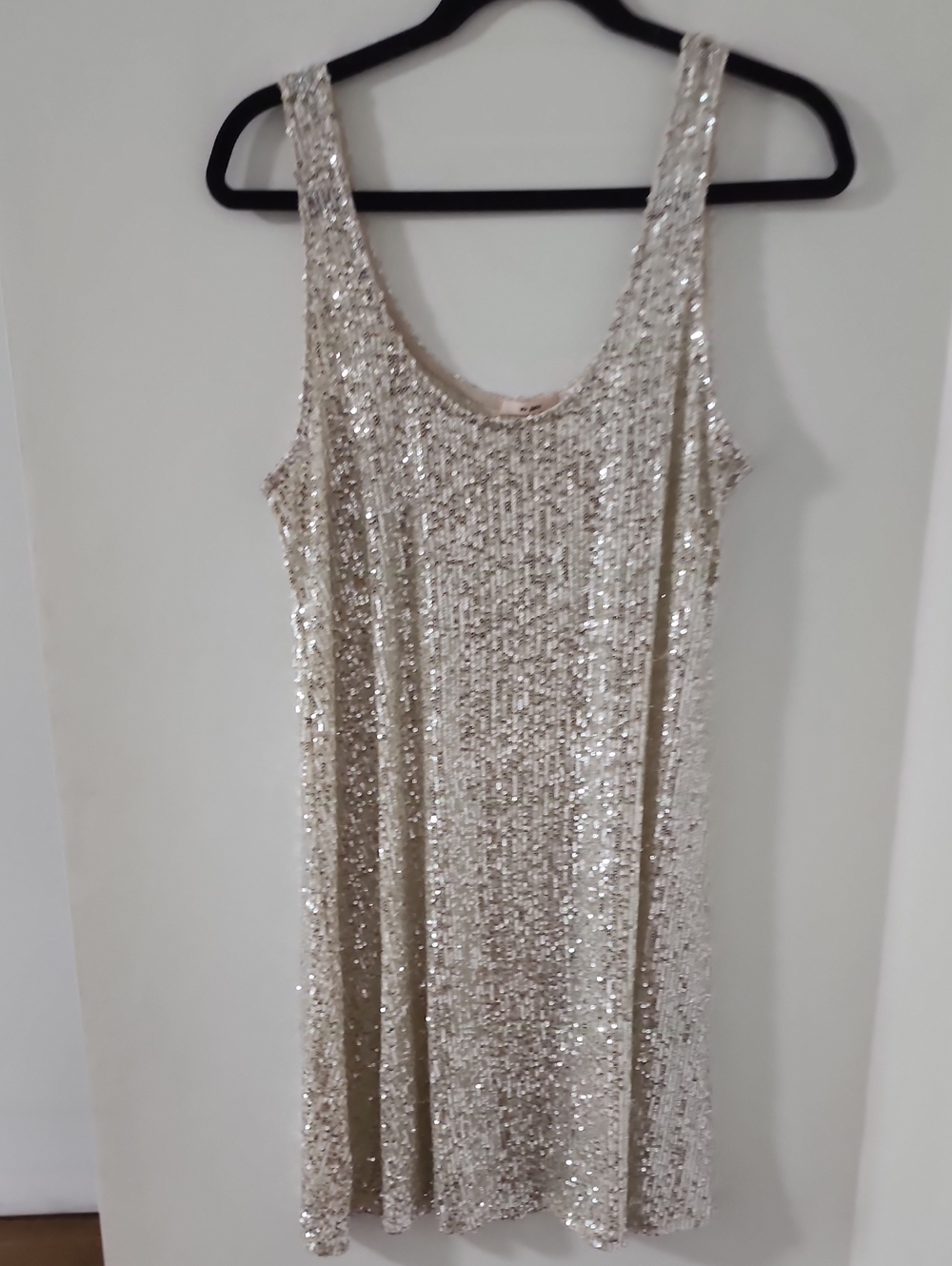 miami Sequined Mini Dress in Champagne
